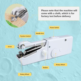 Handheld Sewing Machine,Hand Sewing Machine for Beginners,Battery and USB Operated Mini Sewing Machines,Portable Sewing Machines for Various Fabrics, Sewing Kit for Fabric Clothing Kids Pet Clothes