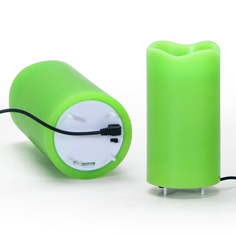 XingsLight St Patricks Day Decorations Flameless Candles with Lucky Clover