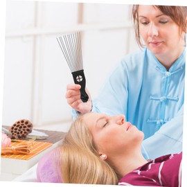 WOONEKY Stainless Steel Hair Picking Combs 4pcs Set Afro Pick Beard Pick for Hair Styling