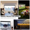 WASJOYE 100'' Manual Pull Down Projector Screen - 4K HD