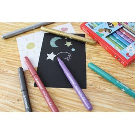 Metallic Felt-Tip Pen - STABILO Trio Deco - Pack of 8 - Assorted colours