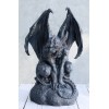 Warden Large Cathedral Guardian Crouching Winged Gargoyle Statue 12.5"H Fantasy