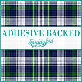 TARTAN PLAID Pattern #2 Craft Vinyl 12x12 Sheet for Vinyl Cutters Blue & White Plaid