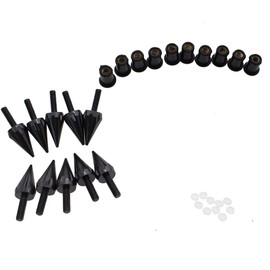 PROCNC Motorcycle Spike Windshield Bolts Screw Nuts Fit for Honda CBR 600rr 1000rr for Suzuki GSXR 600 750 1000 for Yamaha R1 R6 R6s for Kawasaki ZX6R ZX9R ZX10R ZX12 (Black)