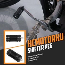 HCmotorku Motorcycle Shifter Peg Shift Lever Peg Pedal Foot Pegs Fit for Harley Dyna Softail Touring Sportster XL 1200 883 Black