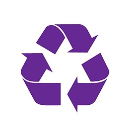 STICKER DAD Recycle Symbol V1 Vinyl Decal by StickerDad® - Size: 3.5", Color: Purple - Windows, Walls, Bumpers, Laptop, Lockers, etc.