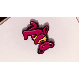 Grateful Pink Marching Jerry Bear Garcia Weir 60's HAT PIN Lapel Brooch