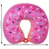 Pink Donut Travel Neck Pillow Road Airplane Trips, Side Sleeping
