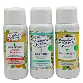 Set of 3 Dresdner Essenz Infusion Orange/Rosemary Eucalyptus/Menthol Ice Lime, 3 x 250 ml