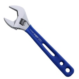 TOP HY-36G Eco Wide Adjustable Wrench, With Vinyl Grip, Opening 0.3 - 1.4 inches (8 - 36 mm)