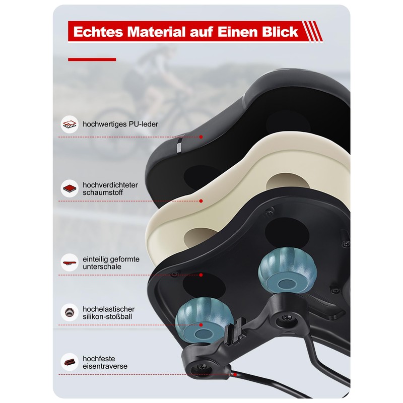 PRMHOOT Bike Seat Cover for Men Women mit Memory Foam,