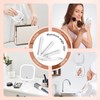 FASCINATE Compact Travel Makeup Mirror with Lights and Magnification, 3.5