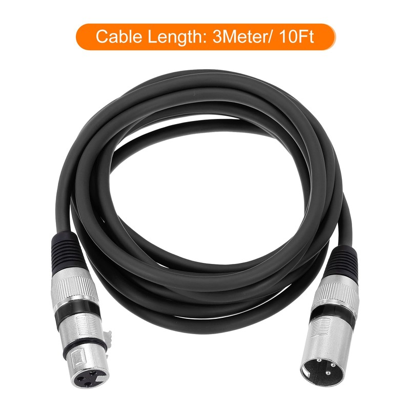 QUARKZMAN XLR Male to XLR Female Cable, 10ft XLR to