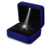 DELALO® Ring Box with LED Light, Velvet Ring Box with