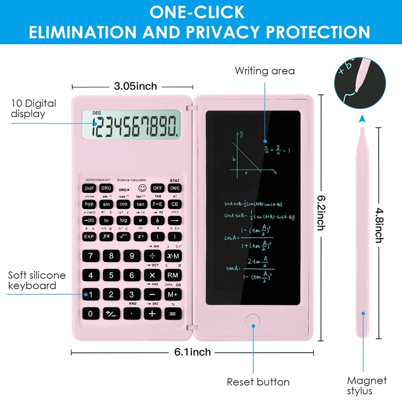 IPepul Scientific Calculators for Students, 10-Digit Large Screen, Math Calculator