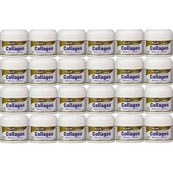 Collagen Beauty Cream Made with 100% Pure Collagen Promotes Tight Skin Enhances Skin Firmness 2 OZ. Jar PACK of 24