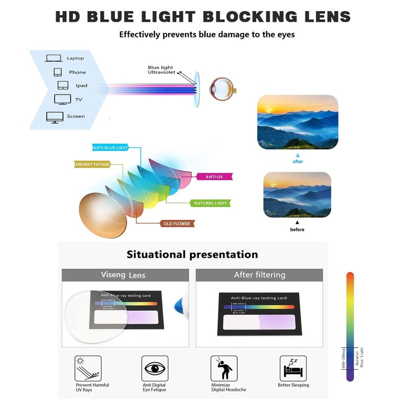 Viseng 3 Pack Oversized Frame Design Women's Reading Glasses, Blue