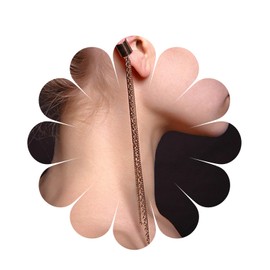 Allereya Vintage Long Tassel Chain Earrings Gold Ear Cuff Earrings Fake Helix Cartilage Cuff Earrings Not Pierced Earrings Jewellery for Women and Girls, Zinc