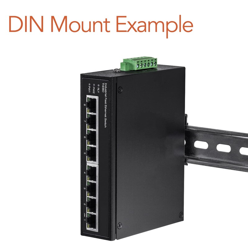 kenable DIN Rail Mounting Bracket 1U for 19 Inch Rack