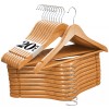 HOME IT Natural Wood Solid Wood Clothes Hangers Coat Hanger