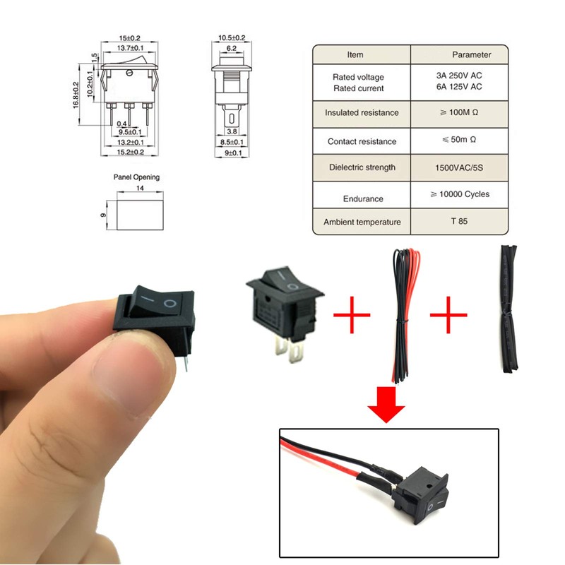 EUDAX 6 Set Rectangular Mini Electric 1.5-3V 24000RPM DC Motor