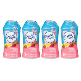 Crystal Light Mezcla de bebidas líquidas, limonada de fresa, 16 oz (Paquete de 4)