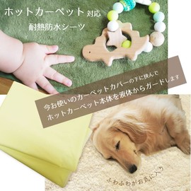 Tetote Waterproof Sheets, Hot Carpet, Dryer Safe, 69.9 x 69.3 inches (176 x 176 cm), Electric Carpet, Waterproof, Multi Cover, Protective, Baby, Children, Pets, Training, Puppies, Potty Training,