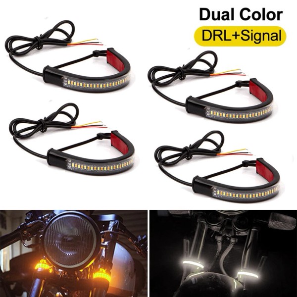 Unbranded 2 Pair of DRL LED Strip Lights Lamps For