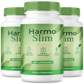 (3 Pack) HarmoSlim – Advanced Daily Fitness & Body Goals Support with a Clean, Natural Blend to Help Sustain Energy, Wellness & an Active Lifestyle | Just 2 Easy-to-Swallow Pills a Day (180 Capsules)