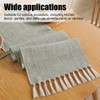 Table Runner, Rustic Linen Table Runner with Handmade Tassel Boho