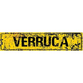 VERRUCA Yellow Grunge Style Rustic Vintage Look 8" Wide Magnet for use on Any Steel Surface