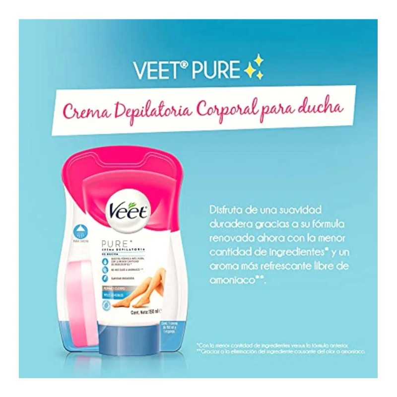 Veet Crema Depiladora Ducha Piel Sensible 150