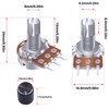 Taiss / 10pcs B100K Ohm Linear Potentiometer 3 Clamps Rotary