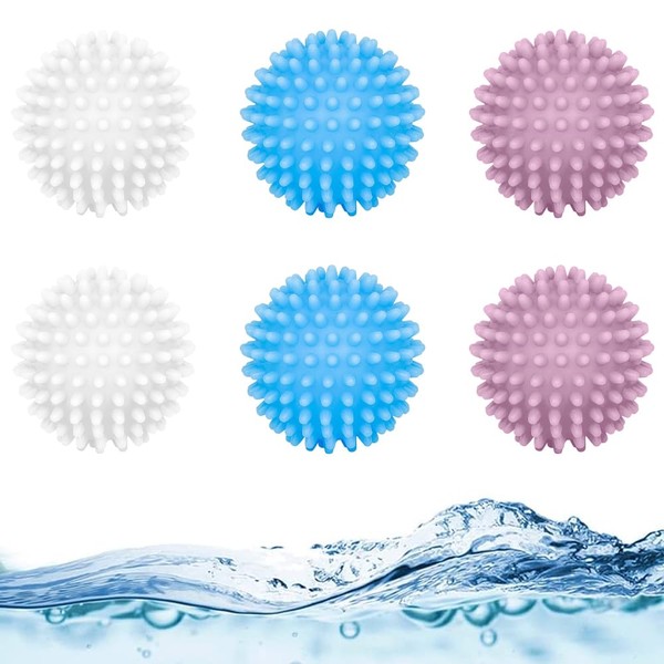 Washing Ball for Washing Machine, Pack of 6 Washing Balls for Washing Machine, Reusable Dryer Balls, Laundry, Drying Ball for Home Clothes, Cleaning