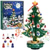 Uspring Christmas 24 Days Countdown Advent Calendar 2024, Musical Wooden