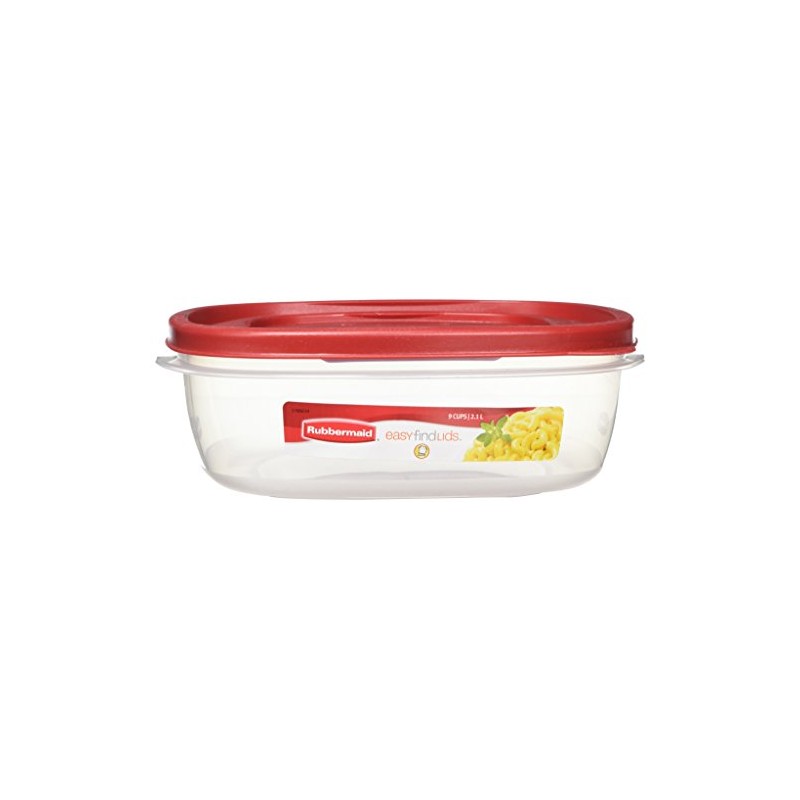 Rubbermaid 7J71 Easy Find Lid Square 9-Cup Food Storage Container