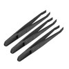 QLXHBOT Black Plastic Slant Flat Tip Anti-static Tweezers 4.7 Inch