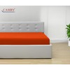 Camry Fitted Sheet Topper 180 x 200 cm Orange Cotton