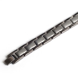 Willis Judd Mens Titanium Magnetic Therapy Bracelet Gunmetal Color With Size Adjusting Tool