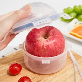 ZJchao Contenedores de Verduras, Contenedor Pequeño de Almacenamiento de Frutas y Verduras Contenedor de de Cebolla de Plástico Apto para Microondas con Tapa para Tomate Manzana y Limón