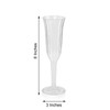 BalsaCircle 48 pcs 6 oz Clear Plastic Champagne Flute Glasses