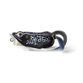 Frog Popper Hollow Body Topwater Lure 1/2Oz Black Black Fishing Lures Bass Jigging Bait Jig Lure Weedless Soft Plastic Swimbait Accessories Freshwater