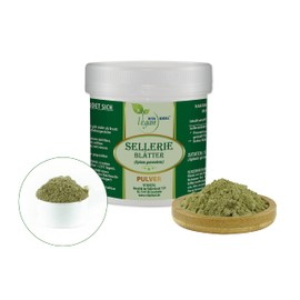 VITA IDEAL Vegan Celery Leaves 100 g Powder Apium Graveolens Daily Serving 900 mg Celery Leaves, Natural, Vegetable and No Additives, Includes Measuring Spoon