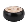 30mm Height Pack of 4 Black Eucalyptus Wood Round Bun