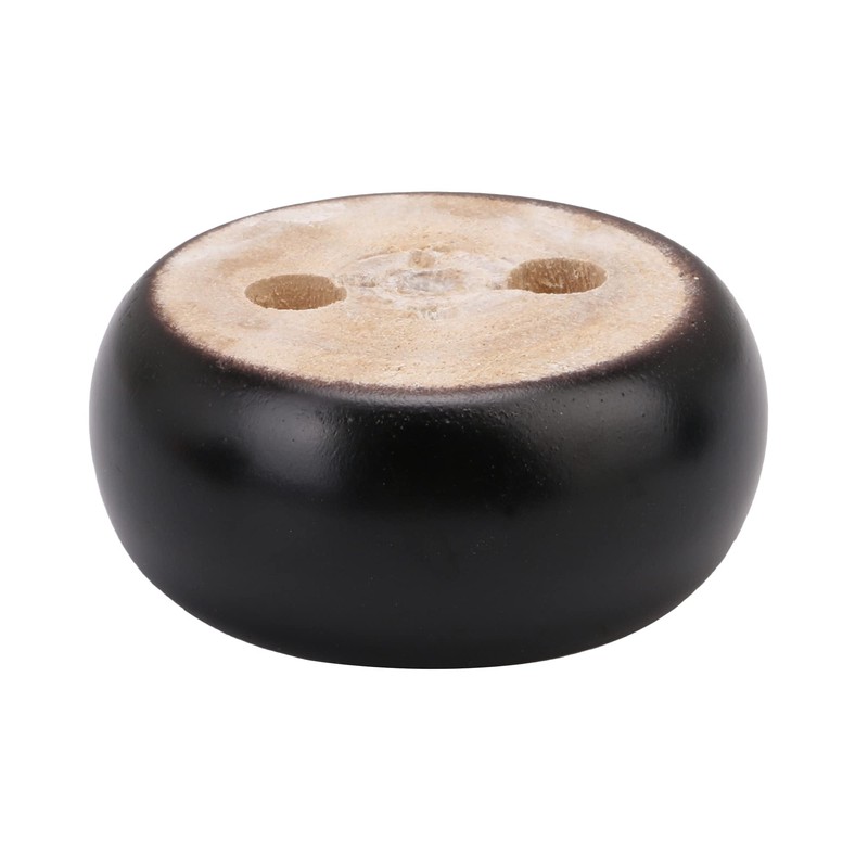 30mm Height Pack of 4 Black Eucalyptus Wood Round Bun