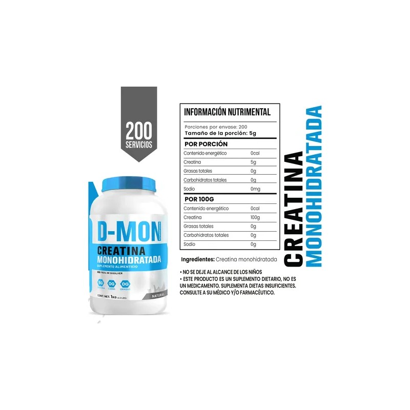 Creatina D-mon 1kg + Aminoácidos 1 Kg