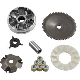 Complete Variator Kits for Gy6 50cc/80cc 139QMB/147QMD Engine, Drive Wheel Assy Performance 8.5 Gram Rollers CVT Front Clutch for Scooter Atv and Gokart