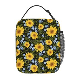 WAZHIJIA Sunflower Lunch Bag Tote Bag Lunch Bags For Women Lunch Box Insulated Lunch Container One Size