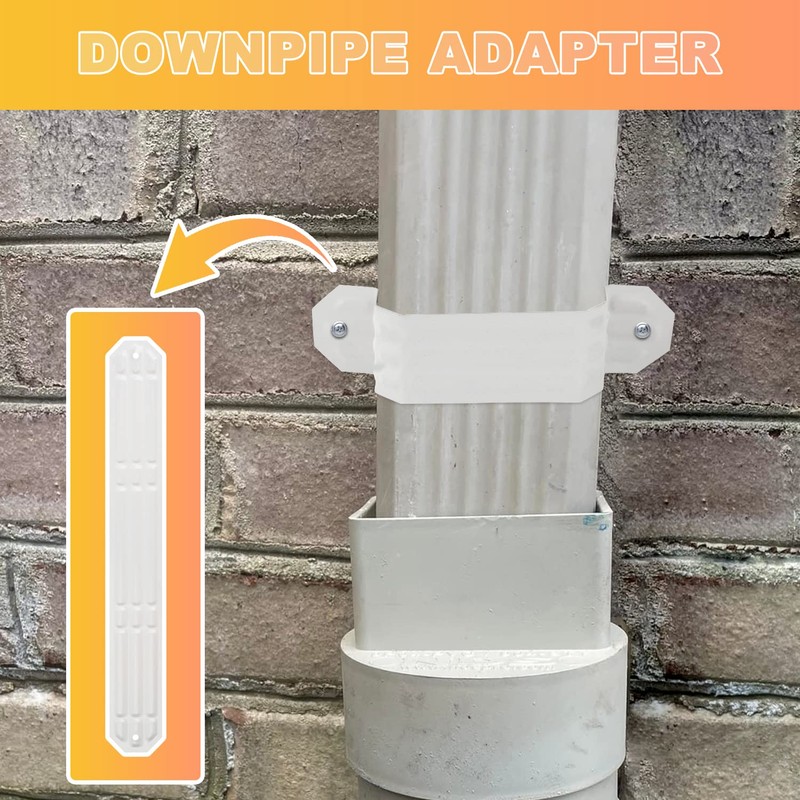 Downspout Gutter Downspout Strap Leader Strap 3x4 White Set of