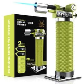 RAVS Butane Torch Lighter, DUAL Flame Mode Kitchen Torch Cooking Torches, Creme Brulee Torch lighters butane refillable, Mini Torch Micro Torch for Welding, Soldering Torch, Butane is Not Included